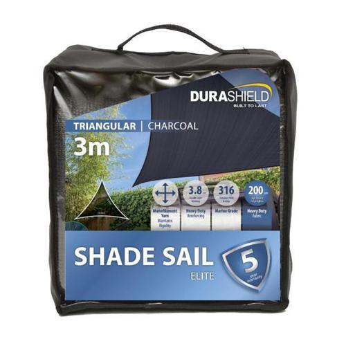Durashield Elite Shade Sail Elite Triangle 3M Charcoal