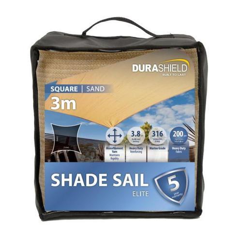 Durashield Elite Shade Sail Elite Square 3M Sand