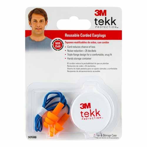 3M Reusable Corded Earplugs Orange