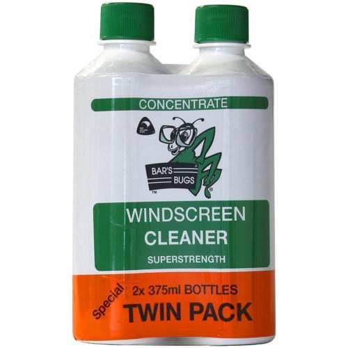 Bar's Bugs Windscreen Cleaner Concentrate Twin Pack 375mL Pack of 2