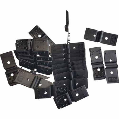 Cosio Poly Clips L: 110mm 40mm Black Pack of 25