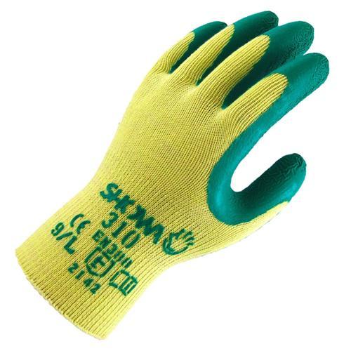 Showa 310 Green Latex Gardening Glove Large Yellow And Green