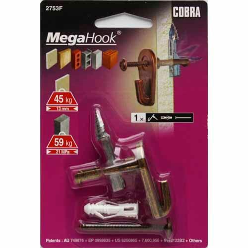 Cobra Heavy Duty Picture Hook Bronze