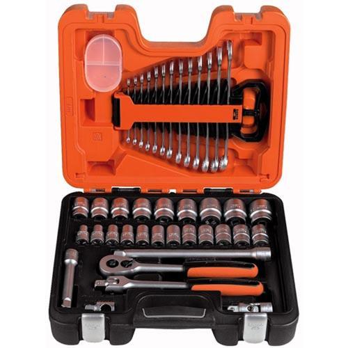 Bahco 40 PIECE SOCKET & SPANNER SET 1/2in Orange Black And Silver