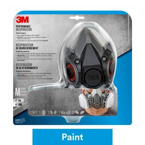 3M Half Face Paint Project Respirator Medium Grey