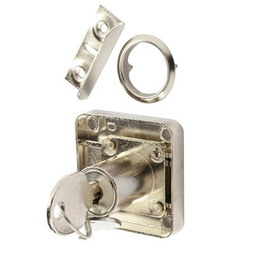 Hafele Drawer Lock 15.5mm Nickel