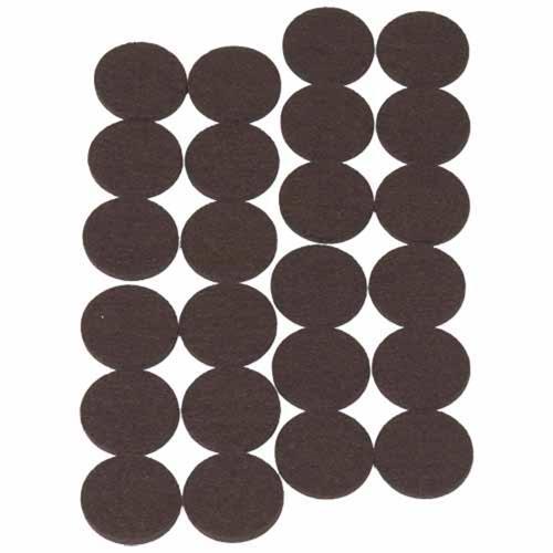 Soft Touch Felt Pads 38mm Brown Pack of 24