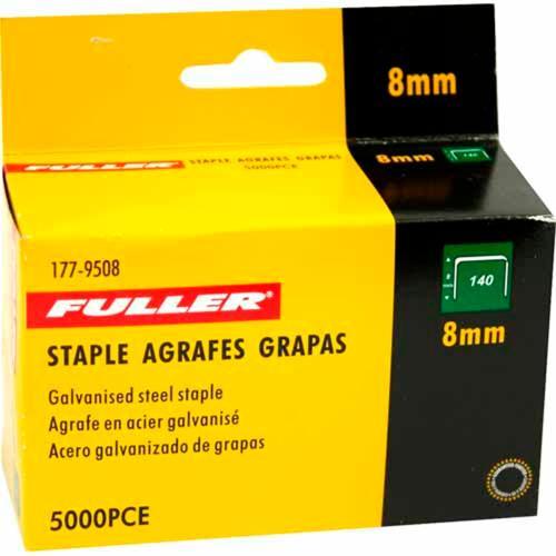 Fuller 140 Series 8mm Staples 5000 Pack Silver Pack of 5 000