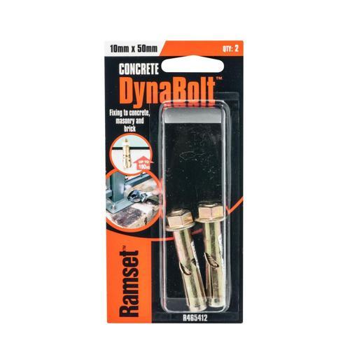 Ramset Dynabolt 10 X 50mm Pack of 2