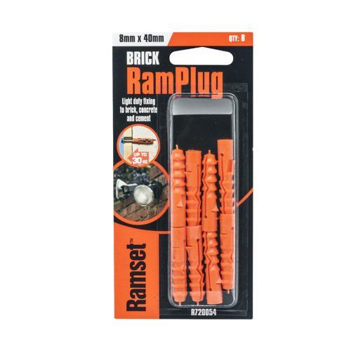 Ramset Ramplug 8 X 40mm Pack of 8