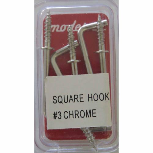 Moderna Square Hook L: 45mm. 15mm Pack of 5 SQ3C