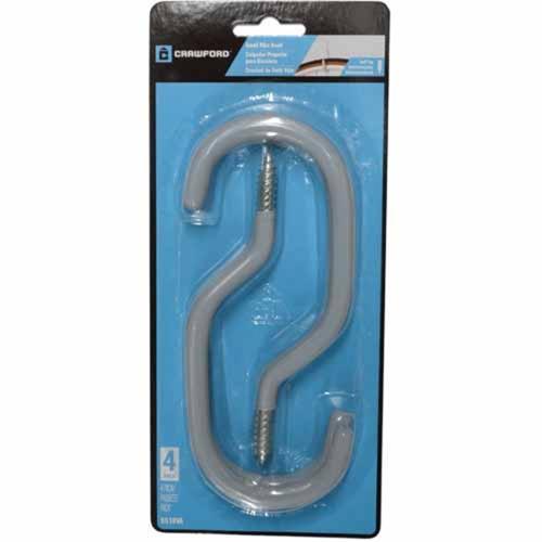 Crawford Screw-In Bicycle Hooks 70 X 157mm Grey Pack of 4