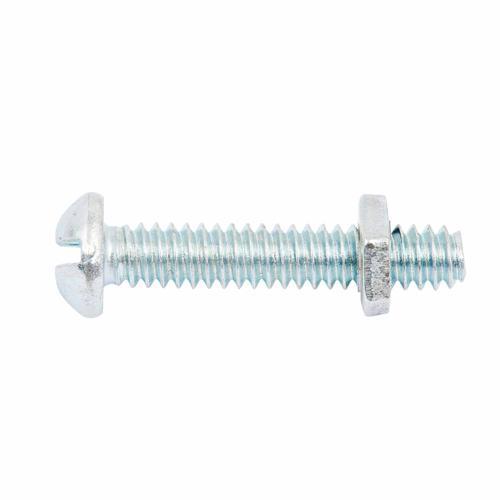 Zenith Round Head Bolt & Nut 3/16 Inch X 25mm Zinc Plated Pack of 18