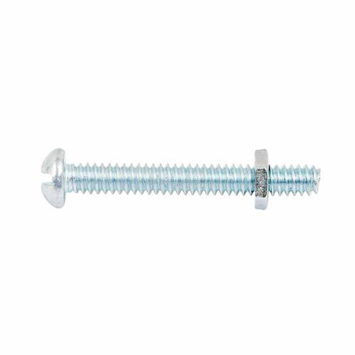Zenith Round Head Bolt & Nut 3/16 Inch X 38mm Zinc Plated Pack of 15