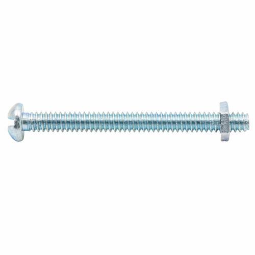 Zenith Round Head Bolt & Nut 3/16 Inch X 50mm Zinc Plated Pack of 10