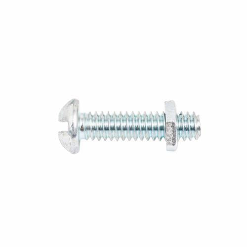 Zenith Round Head Bolt & Nut 1/4 Inch X 25mm Zinc Plated Pack of 12