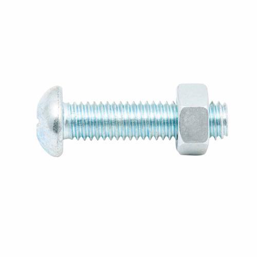 Zenith Round Head Bolt & Nut 5 X 20mm Zinc Plated Pack of 14
