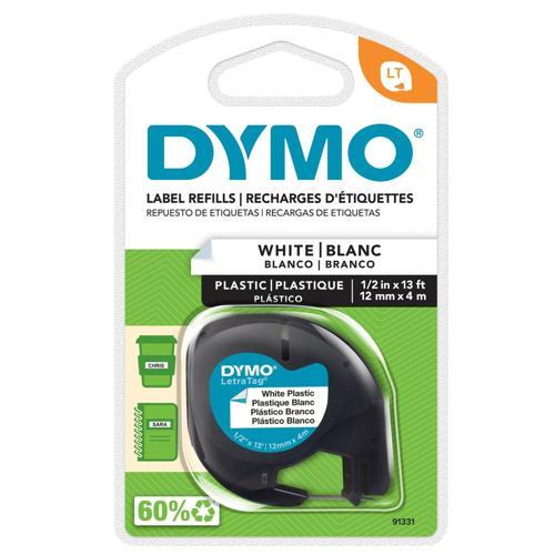 DYMO LetraTag Plastic Tape White