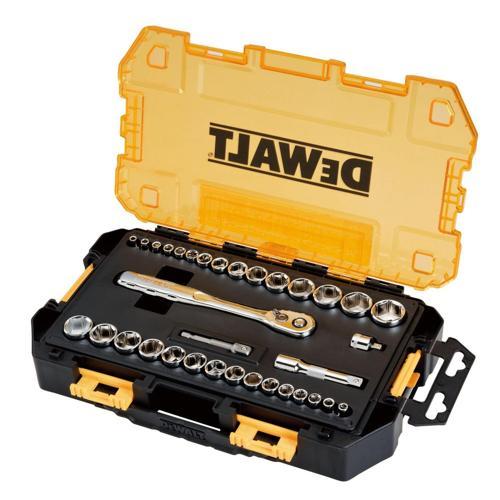 DeWALT 1/4 & 3/8 Drive Metric/SAE Socket Set 34 Piece