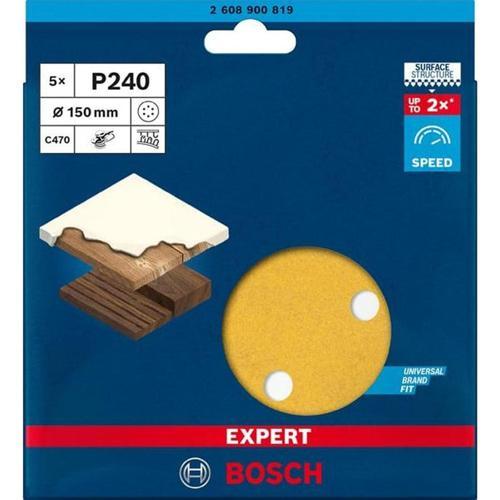 Bosch Expert C470 Sandpaper With 6 Holes For Random Orbital Sanders 150mm G 240