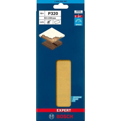 Bosch Expert C470 Sandpaper With No Holes For Orbital Sanders 93 X 230mm G 320