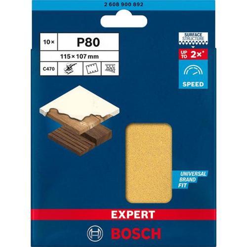 Bosch Expert C470 Sandpaper 80G 10pc 115 X 107mm