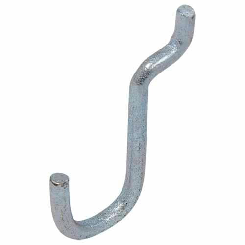 Crawford Locking Curved Pegboard Hooks 25mm Zinc Plated Pack of 8