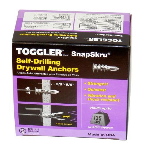 Toggler Wall Anchor White Pack of 100