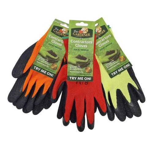 The Gardener Gloves Contractors Latex 8-GLOLATCONL