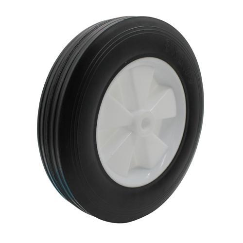 Winmore Hardware Rubber Tyred Plastic Centered Wheel 200mm White