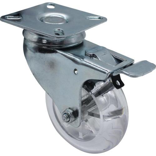 Winmore Hardware Urethane Swivel Castor With Brake 50mm Clear