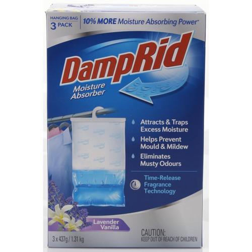 DampRid Moisture Absorber Hanging Bags 3 Pack 437g