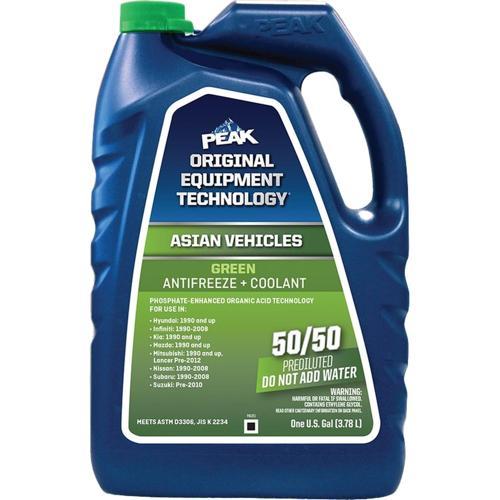 Peak Oet Asian Green 50-50 Premixed Coolant 3.78L Green