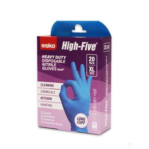 Esko Heavy Duty Nitrile Disposable Gloves XL Blue