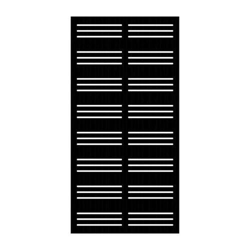 Strol SmartScreen Louvre Decorative Screen 900 X 1800mm WPC Black