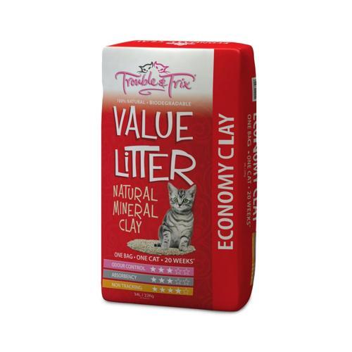 Trouble And Trix Value Clay Cat Litter 34L