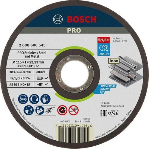 Bosch Stainless Steel And Metal Bonded Cutting Disc 115mm