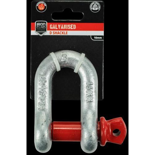 Iron Clad D Shackle 16mm Galvanised