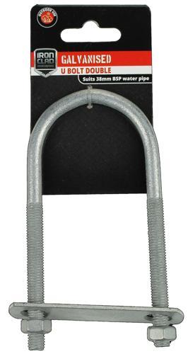 Iron Clad U Bolt Double 38mm Galvanised