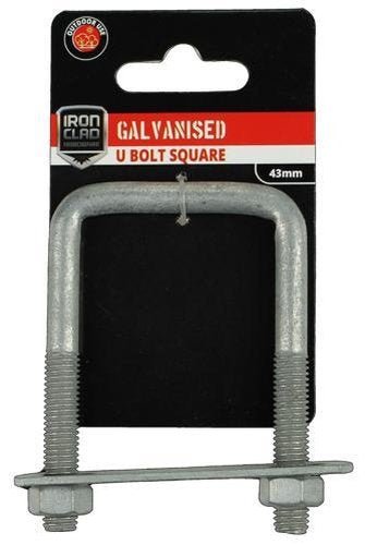 Iron Clad U Bolt Square 43mm Galvanised