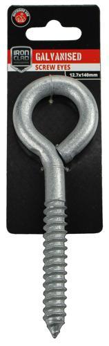 Iron Clad Screw Eye 12.7x140mm Galvanised