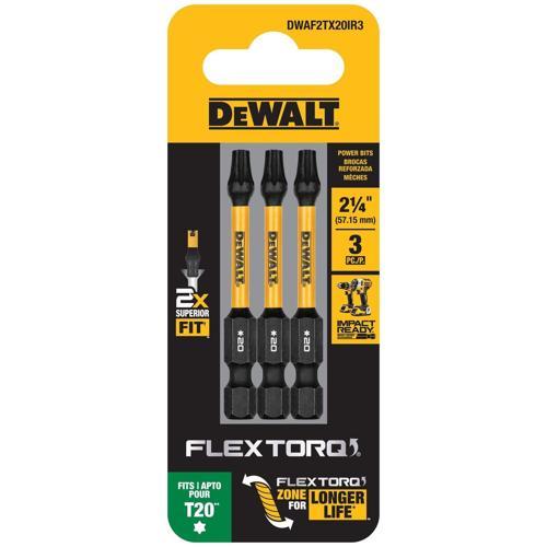 DeWALT Elite 57mm T20 TORX Screwdriver Bit 3 Pack of 3