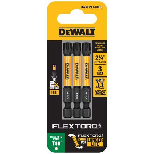 DeWALT Elite 57mm T40 TORX Screwdriver Bit 3 Pack of 3