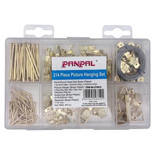 Panpal Hardware 214 Piece Picture Hanging Set Pack of 214