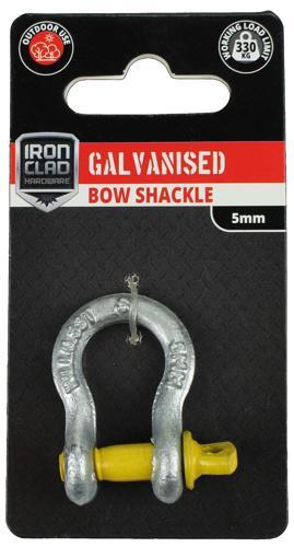 Iron Clad Bow Shackle 5mm Galvanised