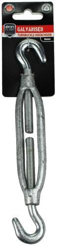 Iron Clad Turnbuckle Hook/Hook 8mm Galvanised