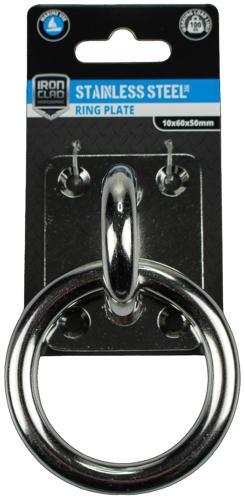 Iron Clad Ring Plate 10x60x50mm Stainless Steel 316