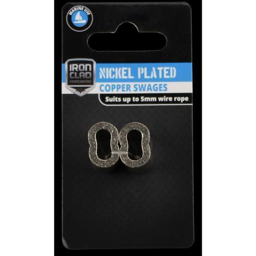 Iron Clad Swages 5mm Nickel Plated Copper Pack of 2