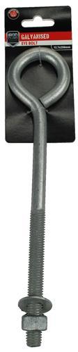 Iron Clad Eye Bolts 12.7x250mm Galvanised