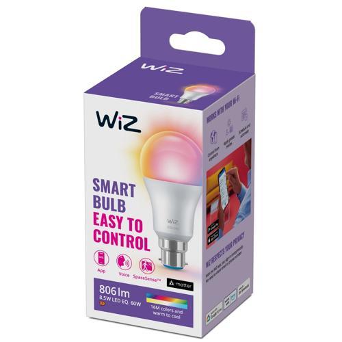 WiZ Bulb 8.5 Watt 806 Lumens B22 Colour RGB